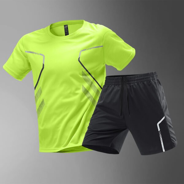 Men's T-shirts Sports Running T-shirt Color Block Men Quick-drying Breathable Short Sleeve Round Neck Active Tee Outdoor Workout - Image 8