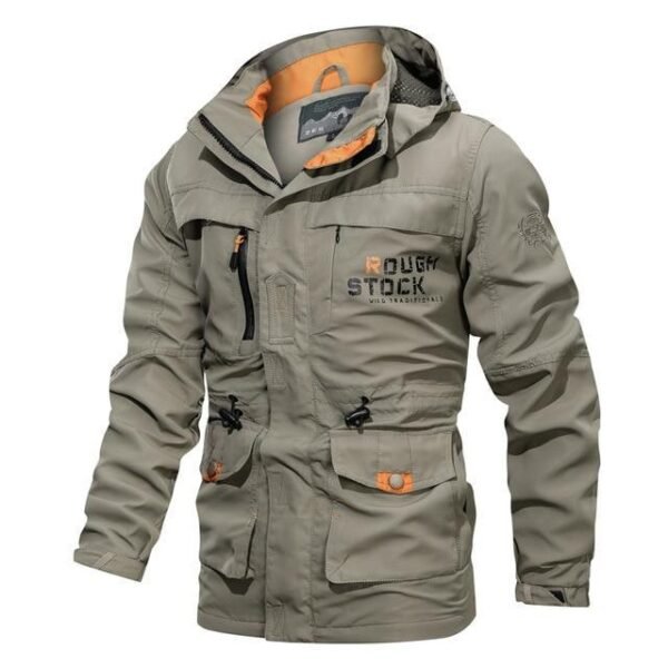 Men's Medium To Long Casual Outdoor Hooded Plus Size Jacket - Image 6