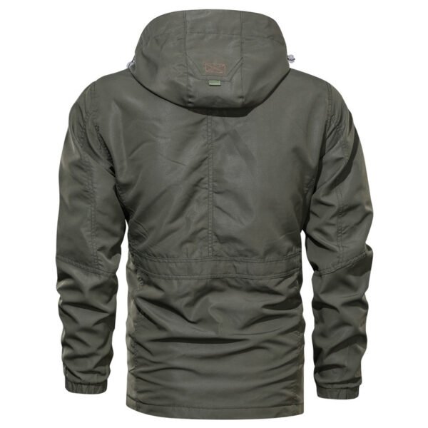 Men's Medium To Long Casual Outdoor Hooded Plus Size Jacket - Image 5
