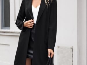 Women's Long Open Collar Lightweight And Fashionable Suit Jacket