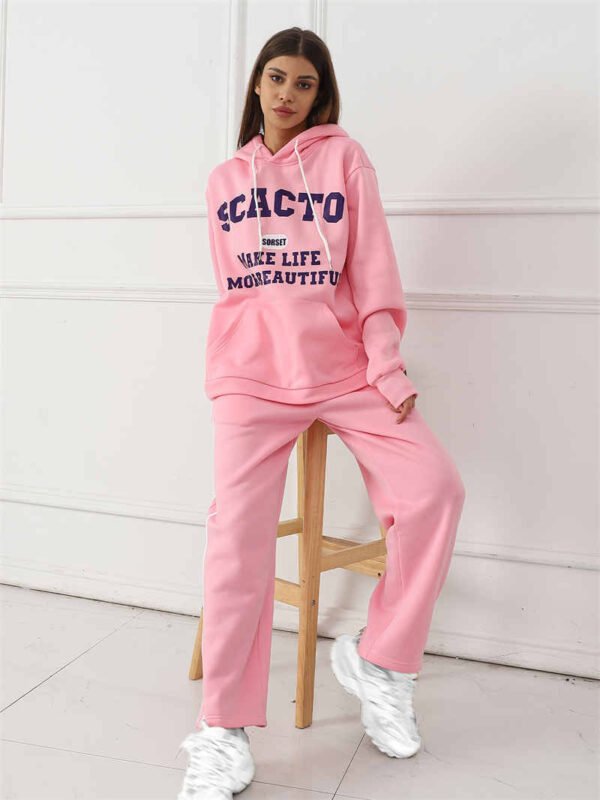 Women's Fashion Casual Printed Top Pants Set - Image 5