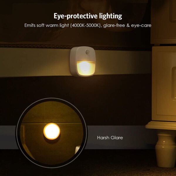 3 X LED Nachtlicht Mit Bewegungsmelder Sensor Batterie Treppenlicht Wandleuchte - Image 4