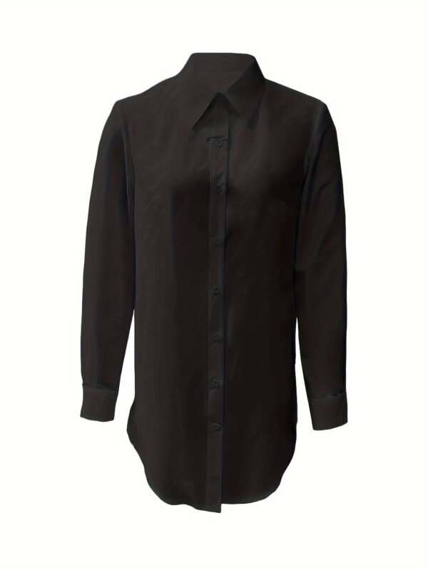 Long And Simple Casual Shirts Can Be Worn In Four Seasons. - Image 4