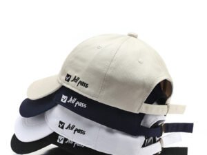 Soft top cap with side letter embroidery