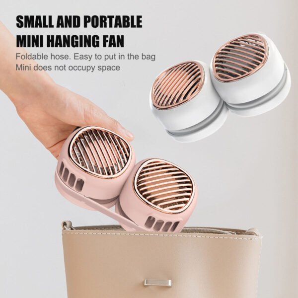 Portable Hanging Neck Fan 5 Speed Wearable Personal Fan Air Cooler Rechargeable - Image 4
