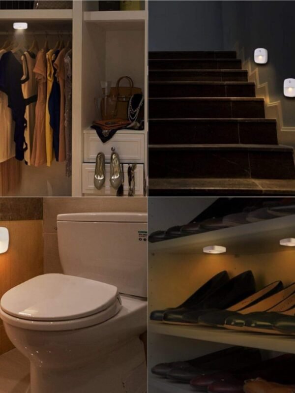 3 X LED Nachtlicht Mit Bewegungsmelder Sensor Batterie Treppenlicht Wandleuchte - Image 3