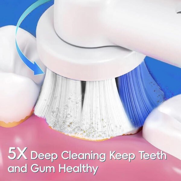 Toothbrush Electric Rechargeable Pro Rotating Brush Heads Timer Modes USB - Image 3