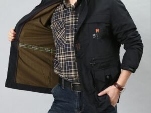 Men's Medium To Long Casual Outdoor Hooded Plus Size Jacket