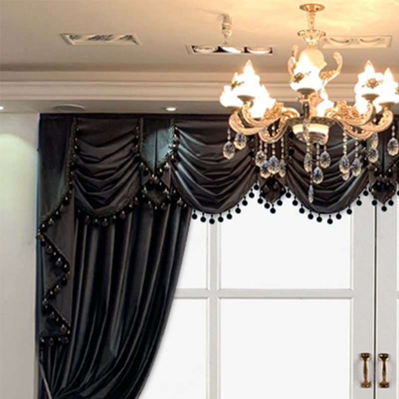 European Luxury Villa, Thick And Luxurious All-black Velvet Curtains, Living Room, Dining Room, Perfect Curtains. - Image 8