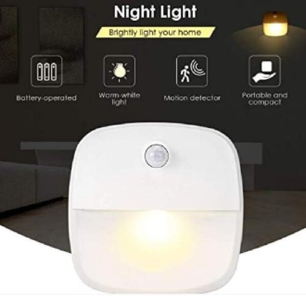 3 X LED Nachtlicht Mit Bewegungsmelder Sensor Batterie Treppenlicht Wandleuchte - Image 10