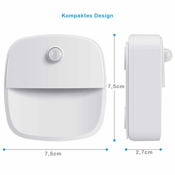 3 X LED Nachtlicht Mit Bewegungsmelder Sensor Batterie Treppenlicht Wandleuchte - Image 8