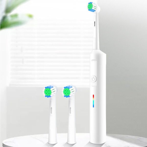 Toothbrush Electric Rechargeable Pro Rotating Brush Heads Timer Modes USB - Image 6