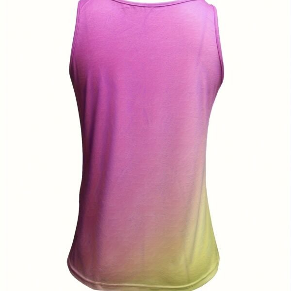 Ladies' Gradient Color Letter Printed Casual Versatile Fashion Vest - Image 2