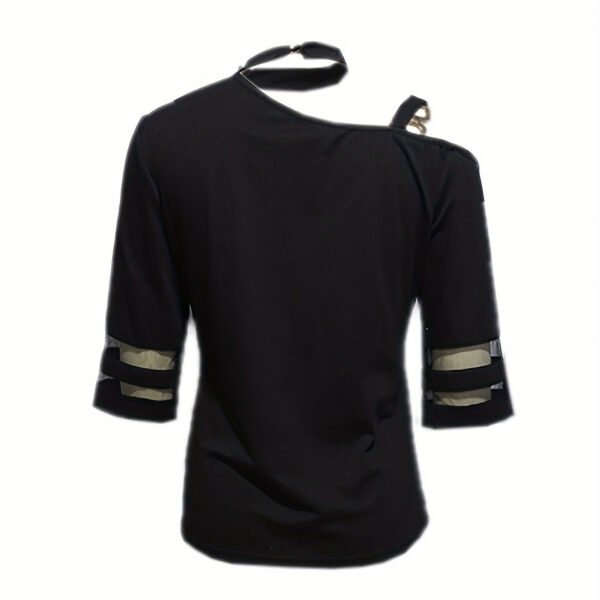 Ladies' Irregular Collar Solid Color Hanging Neck Fashion Off Shoulder Top - Image 2